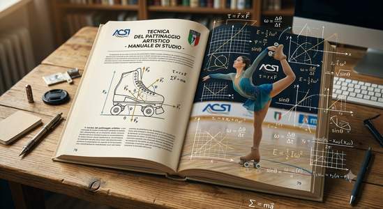 Piattaforma online ACSI Skating Lab su uno schermo